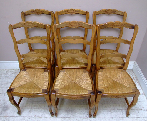 set of 6 french provencal style chairs